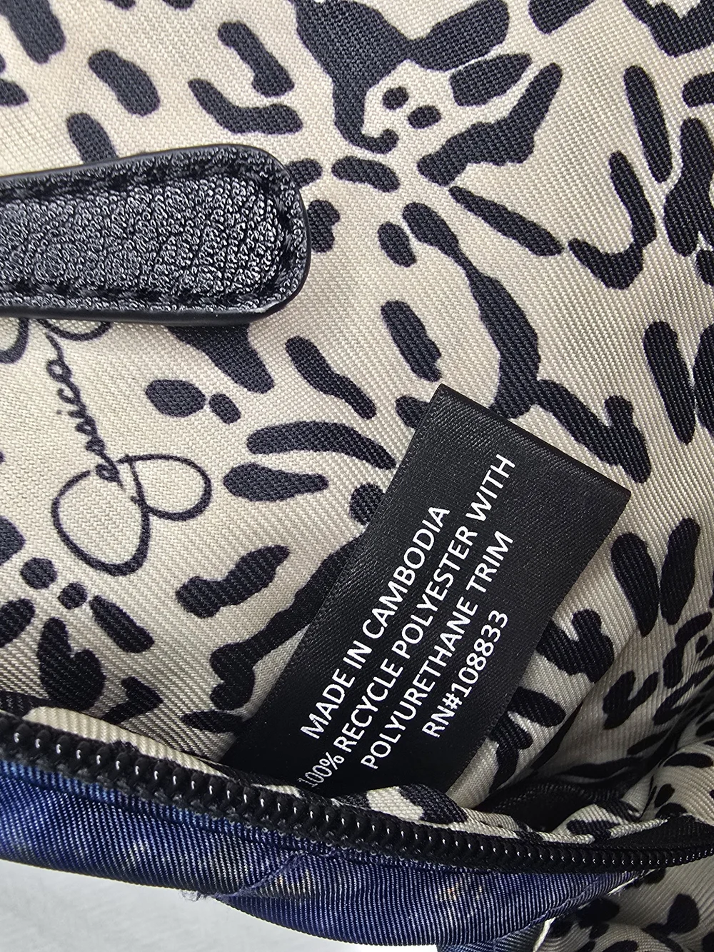 Jessica Simpson Blue and Gold Tie-Dye Quilted Backpack